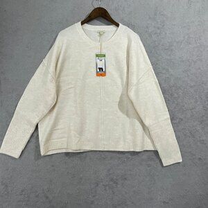 NEW Legendary Outfitters Women's XXL Soft & Cozy Cream Crewneck Sweater